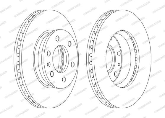 Wagner WGR6310-1 Front brake disc ventilated WGR63101: Buy near me at 2407.PL in Poland at an Affordable price!