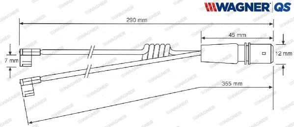 Wagner 587026W Warning contact, brake pad wear 587026W: Buy near me in Poland at 2407.PL - Good price!