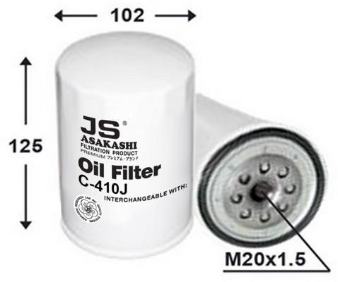 JS Asakashi C410J Oil Filter C410J: Buy near me in Poland at 2407.PL - Good price!