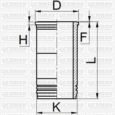 Yenmak 51-05943-000 Cylinder Sleeve 5105943000: Buy near me at 2407.PL in Poland at an Affordable price!