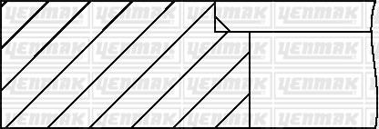 Yenmak 91-09633-100 Piston Ring Kit 9109633100: Buy near me at 2407.PL in Poland at an Affordable price!