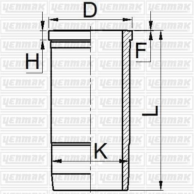 Yenmak 51-06089-000 Робоча втулка циліндра 5106089000: Приваблива ціна - Купити у Польщі на 2407.PL!