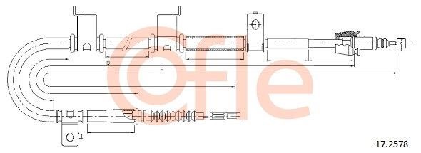 Cofle 92.17.2578 Cable Pull, parking brake 92172578: Buy near me in Poland at 2407.PL - Good price!