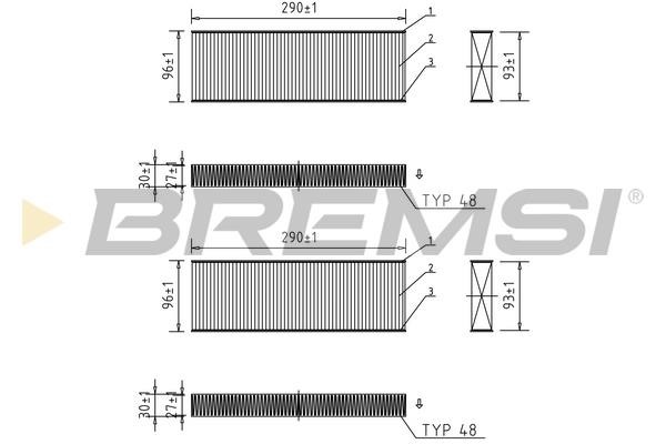 Bremsi FC0071 Filter, interior air FC0071: Buy near me in Poland at 2407.PL - Good price!