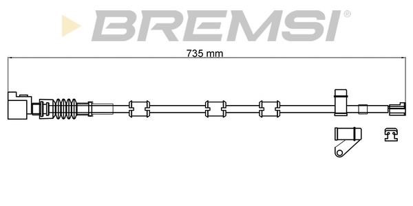 Bremsi WI0965 Warning contact, brake pad wear WI0965: Buy near me in Poland at 2407.PL - Good price!