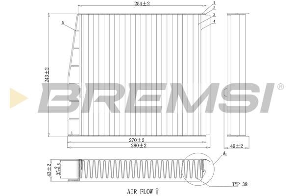 Bremsi FC0976 Filter, interior air FC0976: Buy near me in Poland at 2407.PL - Good price!