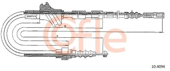 Cofle 92.10.4094 Cable Pull, parking brake 92104094: Buy near me in Poland at 2407.PL - Good price!