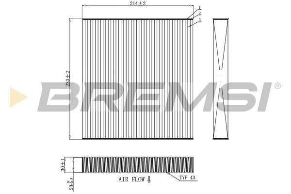 Bremsi FC0881 Filter, interior air FC0881: Buy near me in Poland at 2407.PL - Good price!