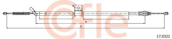 Cofle 92.17.0321 Трос стояночного тормоза 92170321: Отличная цена - Купить в Польше на 2407.PL!