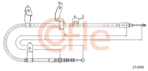 Cofle 92.17.0585 Cable Pull, parking brake 92170585: Buy near me at 2407.PL in Poland at an Affordable price!