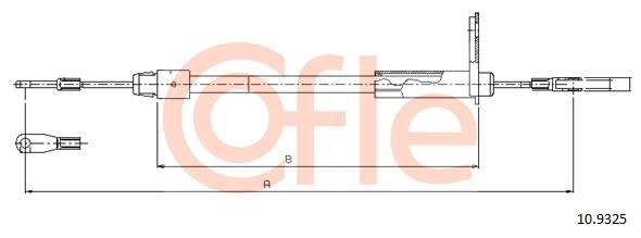 Cofle 92.10.9325 Cable Pull, parking brake 92109325: Buy near me in Poland at 2407.PL - Good price!