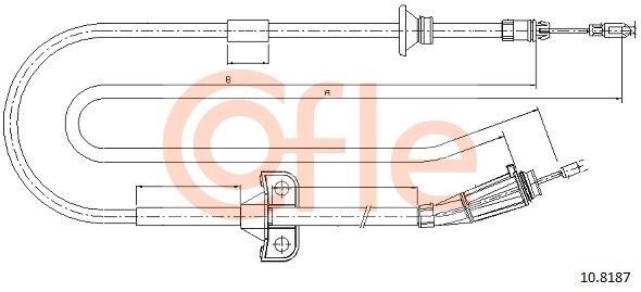 Cofle 92.10.8187 Cable Pull, parking brake 92108187: Buy near me at 2407.PL in Poland at an Affordable price!