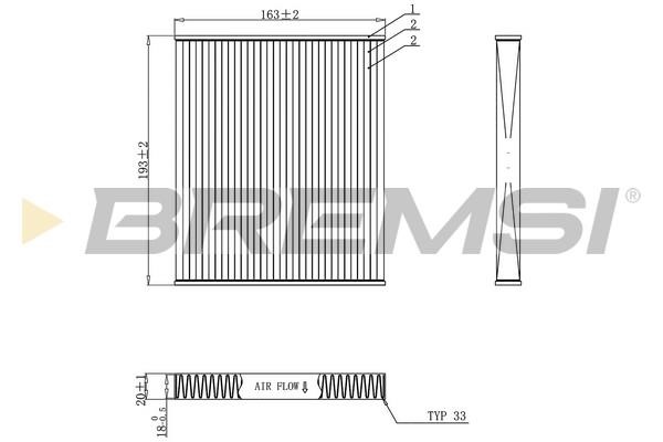 Bremsi FC0887 Filter, interior air FC0887: Buy near me in Poland at 2407.PL - Good price!
