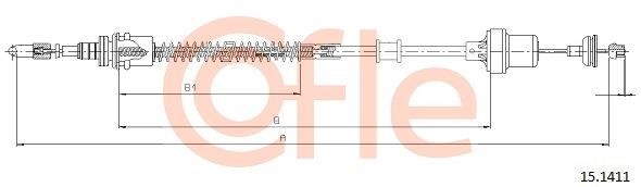 Cofle 92.15.1411 Cable Pull, clutch control 92151411: Buy near me in Poland at 2407.PL - Good price!