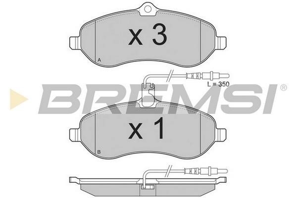 Bremsi BP3283TR Тормозные колодки дисковые, комплект BP3283TR: Отличная цена - Купить в Польше на 2407.PL!