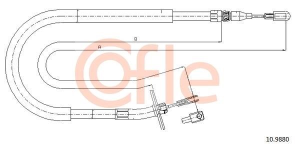 Cofle 92.10.9880 Cable Pull, parking brake 92109880: Buy near me in Poland at 2407.PL - Good price!