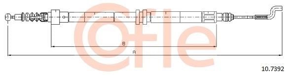 Cofle 92.10.7392 Cable Pull, parking brake 92107392: Buy near me in Poland at 2407.PL - Good price!