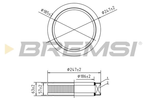 Bremsi FA1631 Воздушный фильтр FA1631: Отличная цена - Купить в Польше на 2407.PL!