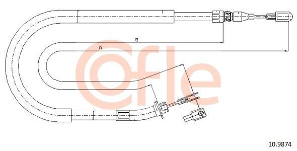 Cofle 92.10.9874 Cable Pull, parking brake 92109874: Buy near me in Poland at 2407.PL - Good price!