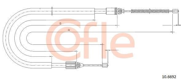 Cofle 92.10.6692 Cable Pull, parking brake 92106692: Buy near me in Poland at 2407.PL - Good price!