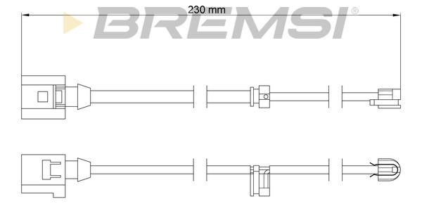 Bremsi WI0709 Датчик износа тормозных колодок WI0709: Отличная цена - Купить в Польше на 2407.PL!