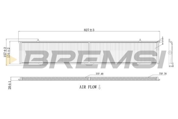 Bremsi FC0085C Filter, interior air FC0085C: Buy near me in Poland at 2407.PL - Good price!