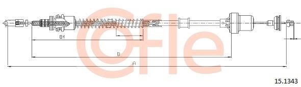 Cofle 92.15.1343 Cable Pull, clutch control 92151343: Buy near me in Poland at 2407.PL - Good price!