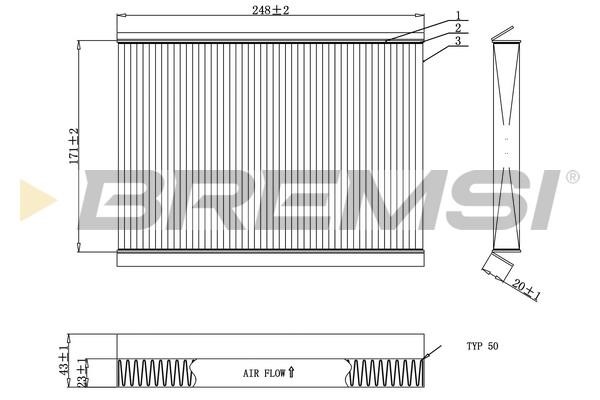 Bremsi FC0929 Filter, interior air FC0929: Buy near me in Poland at 2407.PL - Good price!