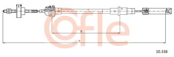 Cofle 92.10.338 Cable Pull, clutch control 9210338: Buy near me in Poland at 2407.PL - Good price!