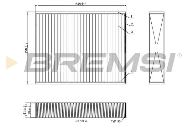 Bremsi FC0455 Filter, interior air FC0455: Buy near me in Poland at 2407.PL - Good price!
