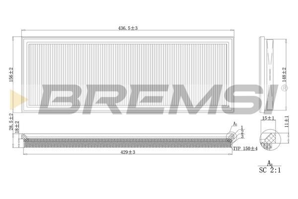 Bremsi FA2137 Air filter FA2137: Buy near me in Poland at 2407.PL - Good price!