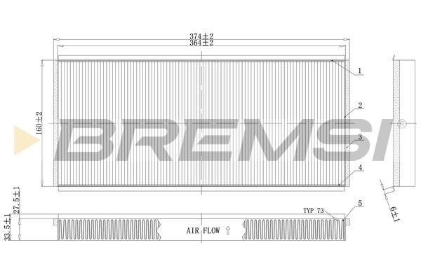 Bremsi FC1335 Filter, interior air FC1335: Buy near me in Poland at 2407.PL - Good price!