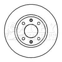 Key parts KBD4078 Unventilated front brake disc KBD4078: Buy near me in Poland at 2407.PL - Good price!