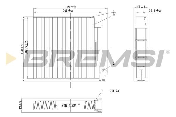 Bremsi FC0093C Filter, interior air FC0093C: Buy near me in Poland at 2407.PL - Good price!