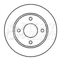 Key parts KBD4077 Unventilated front brake disc KBD4077: Buy near me in Poland at 2407.PL - Good price!