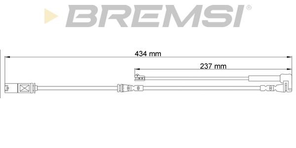 Bremsi WI0801 Warning contact, brake pad wear WI0801: Buy near me in Poland at 2407.PL - Good price!