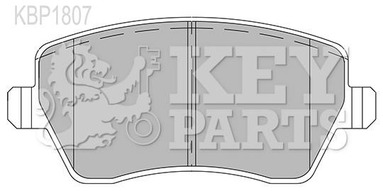 Key parts KBP1807 Тормозные колодки дисковые, комплект KBP1807: Отличная цена - Купить в Польше на 2407.PL!