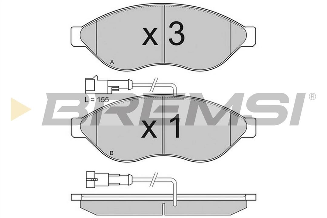 Bremsi BP3285TR Гальмівні колодки, комплект BP3285TR: Приваблива ціна - Купити у Польщі на 2407.PL!