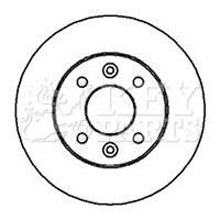 Key parts KBD4841 Unventilated front brake disc KBD4841: Buy near me in Poland at 2407.PL - Good price!