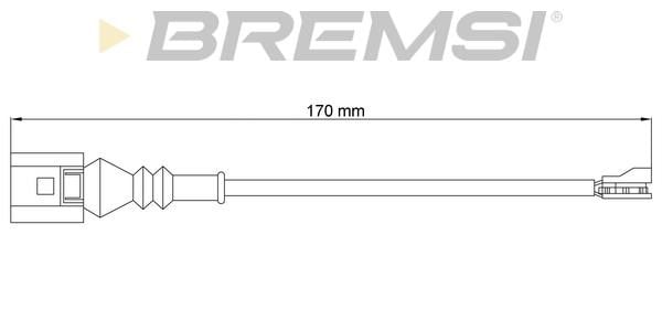 Bremsi WI0771 Warning contact, brake pad wear WI0771: Buy near me in Poland at 2407.PL - Good price!