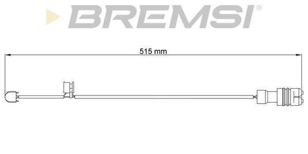 Bremsi WI0543 Датчик зносу гальмівних колодок WI0543: Приваблива ціна - Купити у Польщі на 2407.PL!