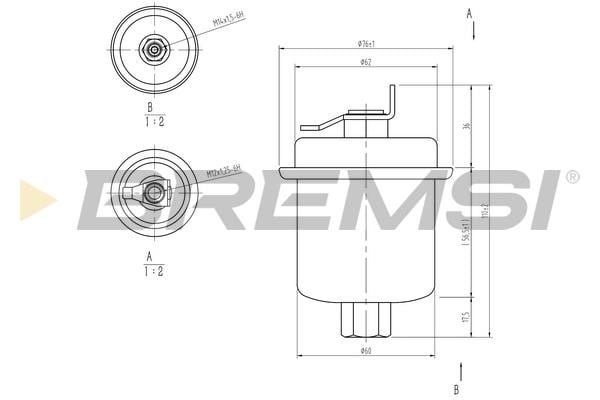 Bremsi FE1516 Fuel filter FE1516: Buy near me in Poland at 2407.PL - Good price!