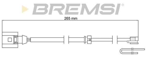 Bremsi WI0795 Warning contact, brake pad wear WI0795: Buy near me in Poland at 2407.PL - Good price!