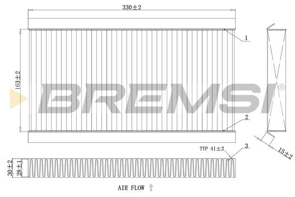 Bremsi FC0090C Filter, interior air FC0090C: Buy near me in Poland at 2407.PL - Good price!