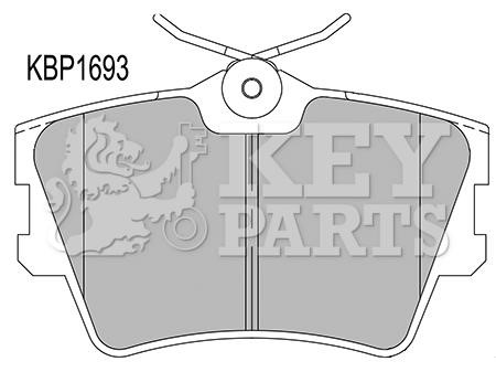 Key parts KBP1693 Гальмівні колодки, комплект KBP1693: Приваблива ціна - Купити у Польщі на 2407.PL!