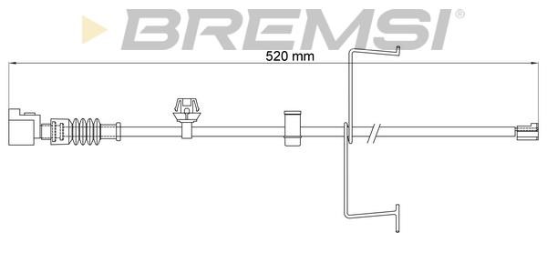 Bremsi WI0942 Warning contact, brake pad wear WI0942: Buy near me in Poland at 2407.PL - Good price!