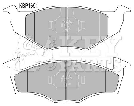 Key parts KBP1691 Тормозные колодки дисковые, комплект KBP1691: Отличная цена - Купить в Польше на 2407.PL!