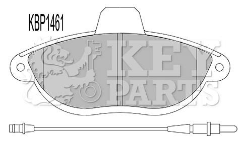 Key parts KBP1461 Brake Pad Set, disc brake KBP1461: Buy near me in Poland at 2407.PL - Good price!