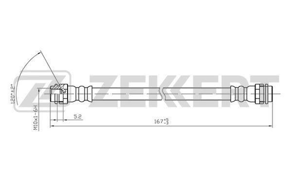 Zekkert BS-9022 Brake Hose BS9022: Buy near me in Poland at 2407.PL - Good price!