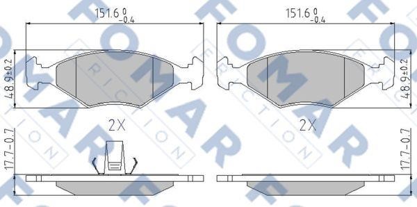 Fomar friction FO 913881 Brake Pad Set, disc brake FO913881: Buy near me in Poland at 2407.PL - Good price!